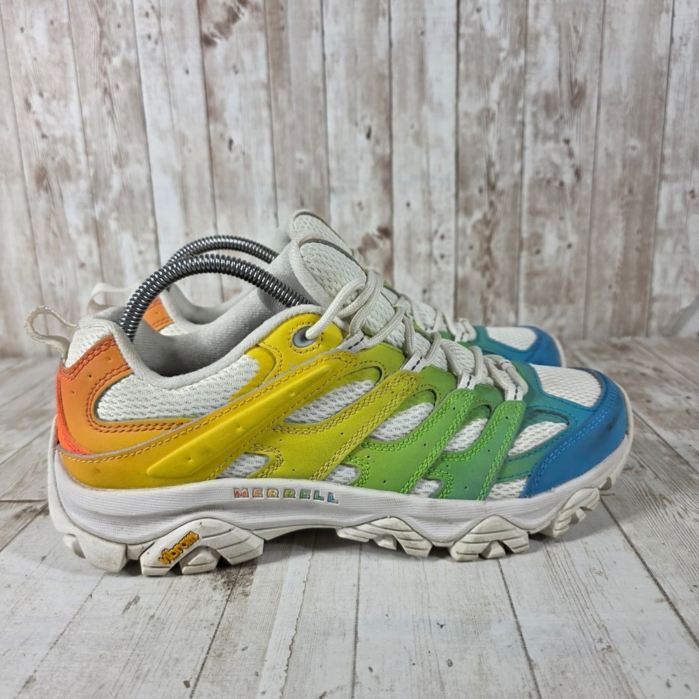 Merrell Moab Speed Rainbow Hiking Shoes Womens 9.5 Multi Color J500546 Vibram